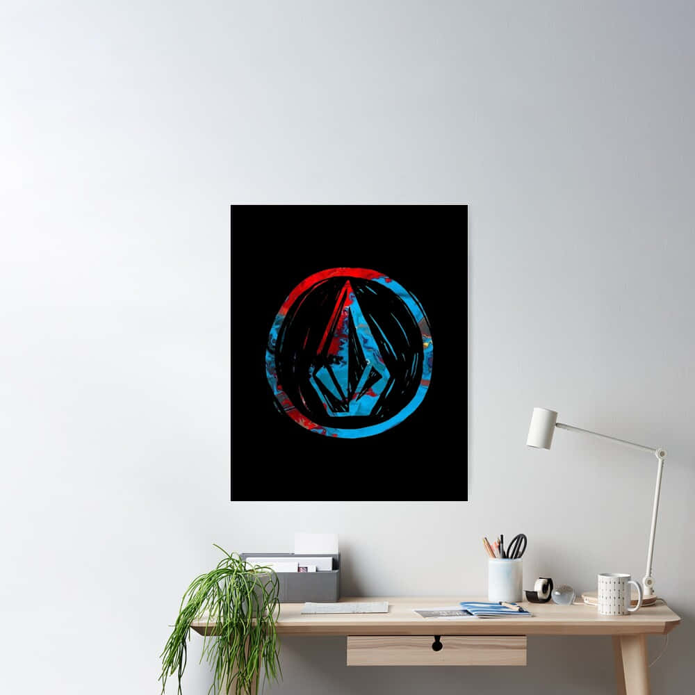 Volcom Logo Artwork Office Decor Wallpaper