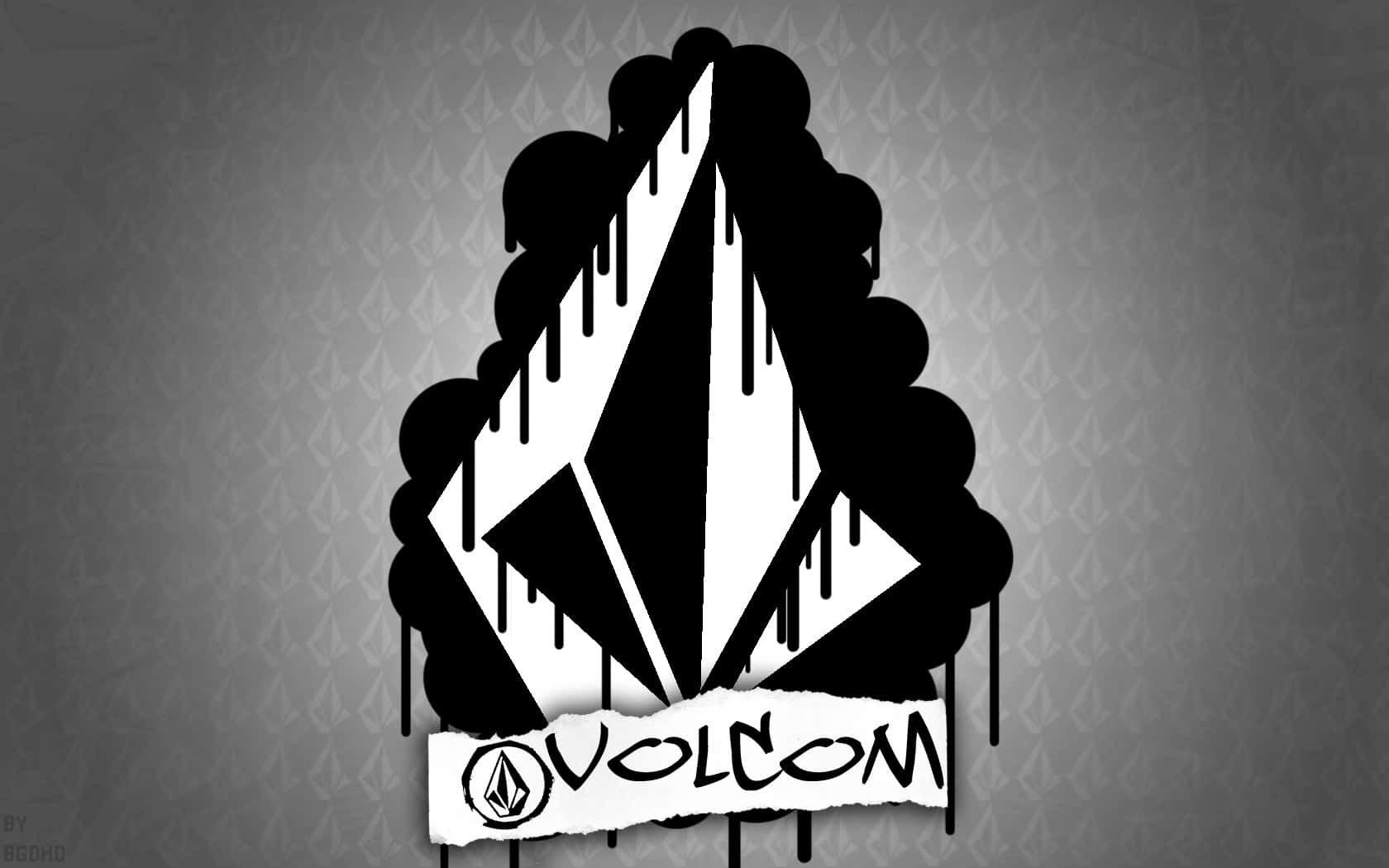 Volcom Logo Blackand White Wallpaper