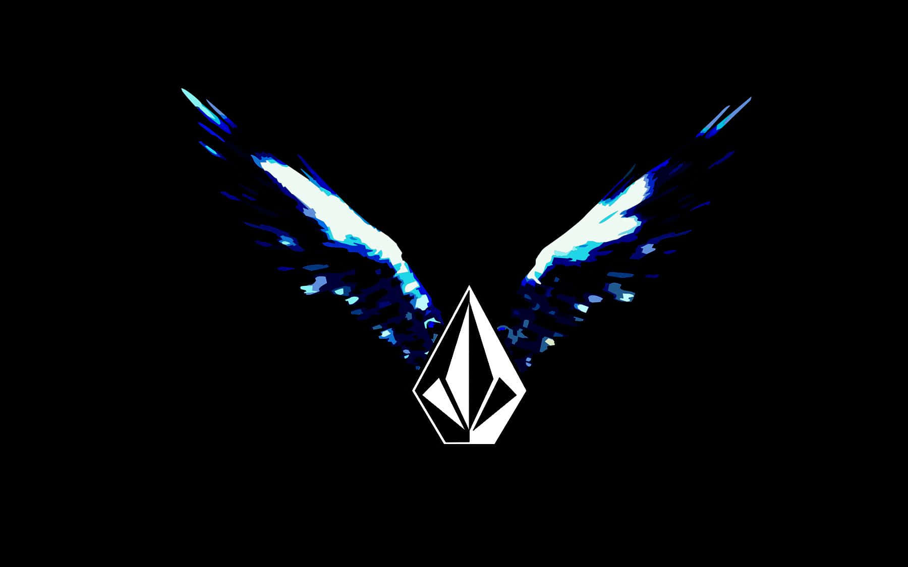 Volcom Logowith Abstract Wings Wallpaper