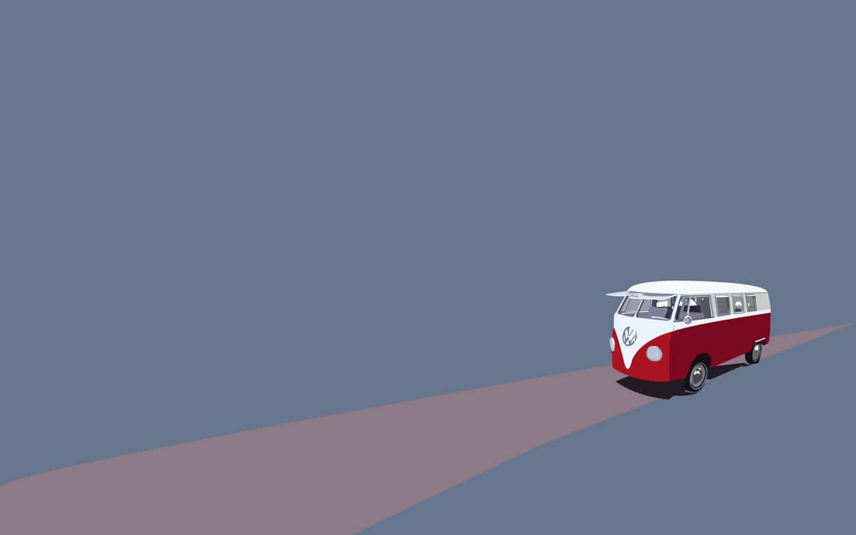 Volkswagen Type 2 Car Minimalist Design Hd Wallpaper