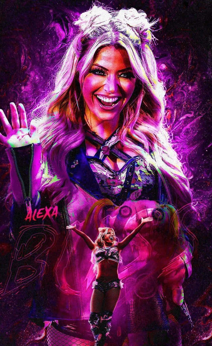 W W E Diva Alexa Bliss Vibrant Portrait Wallpaper