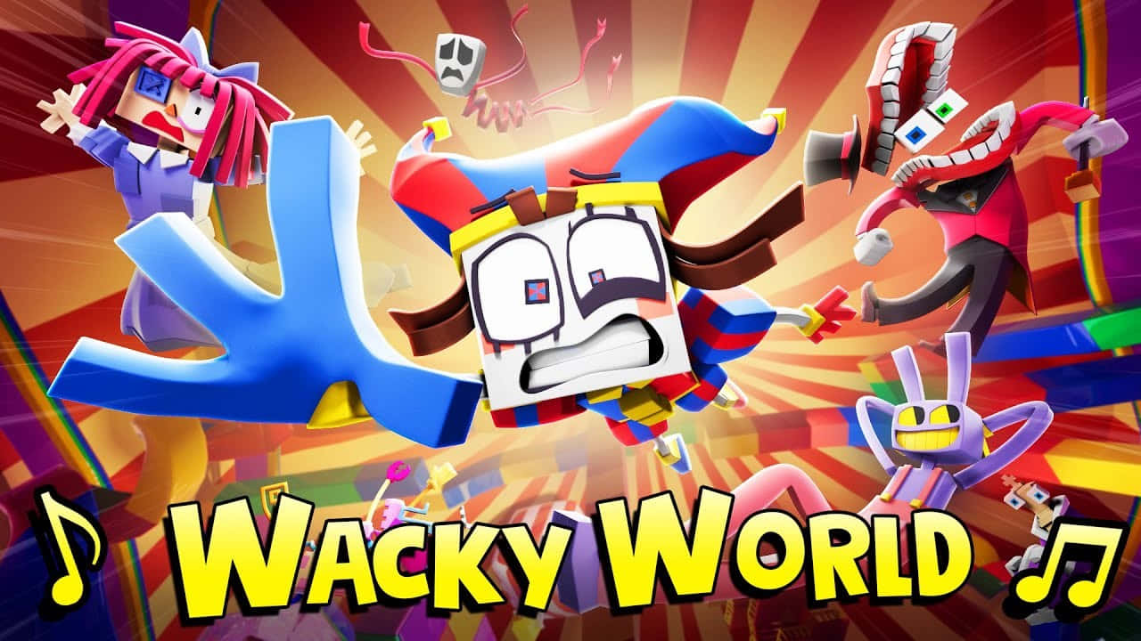 Wacky World Circus Characters Wallpaper