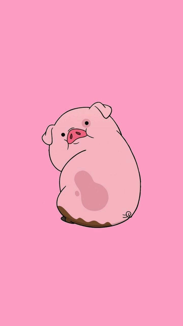 Waddles Staring Back Wallpaper