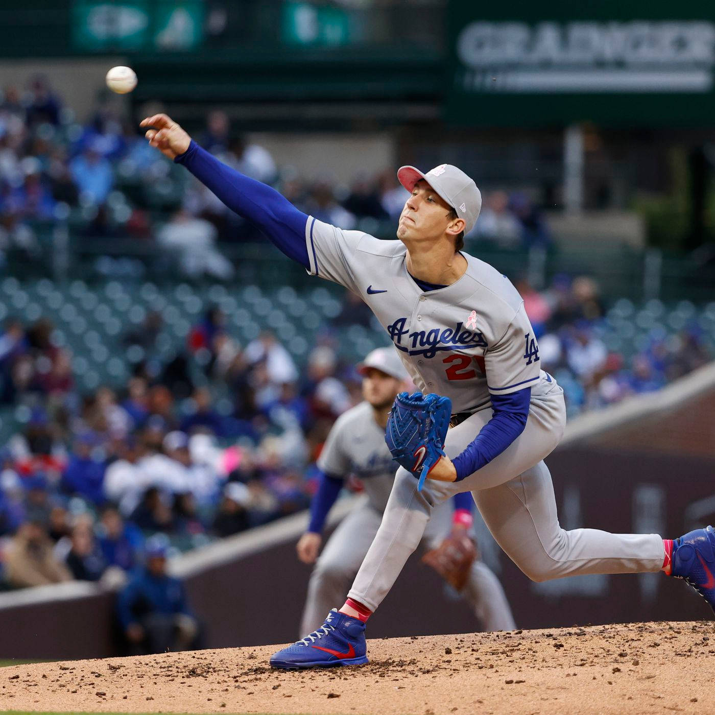 Walker Buehler Throwing Ball Wallpaper