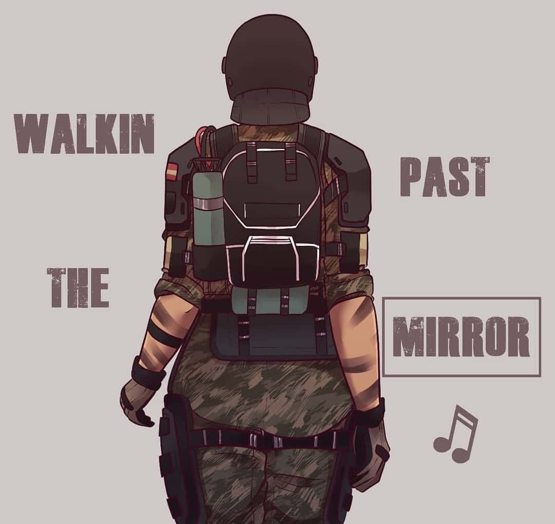 Walking Past The Mirror Pun Wallpaper