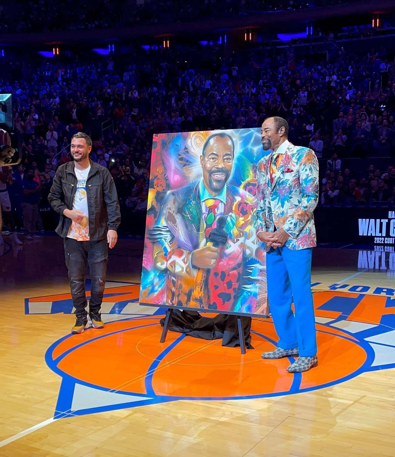 Walt Frazier Twice Is Nice Portrait Painting Wallpaper