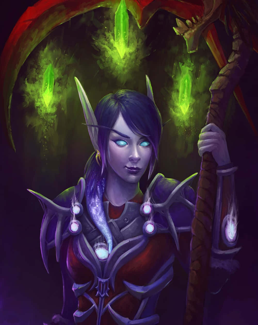 Warlockin Fel Magic Glow Wallpaper