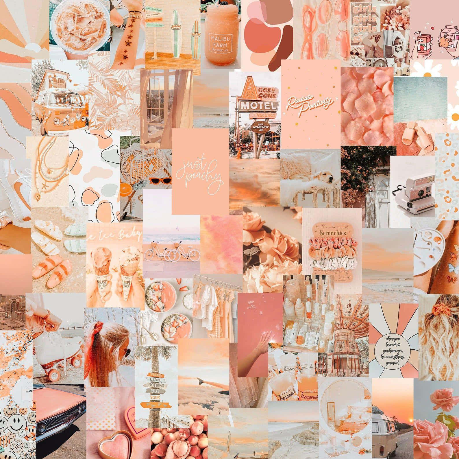 Warm_ Aesthetic_ Collage Wallpaper