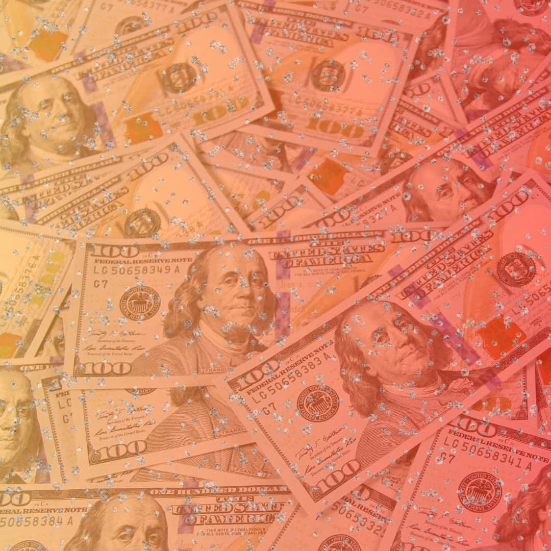 Warm Toned Currency Collage Wallpaper