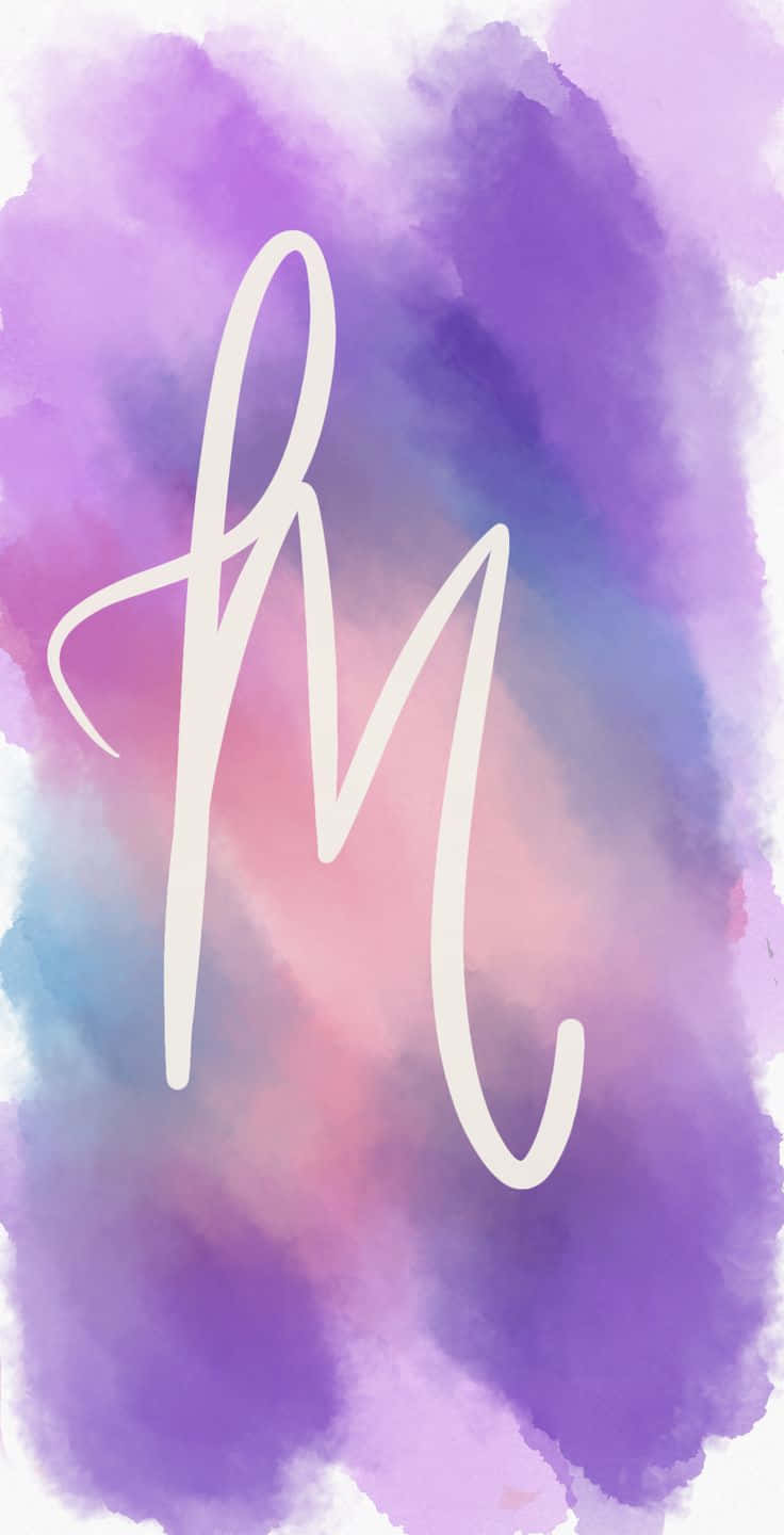 Watercolor M Aesthetic Background.jpg Wallpaper