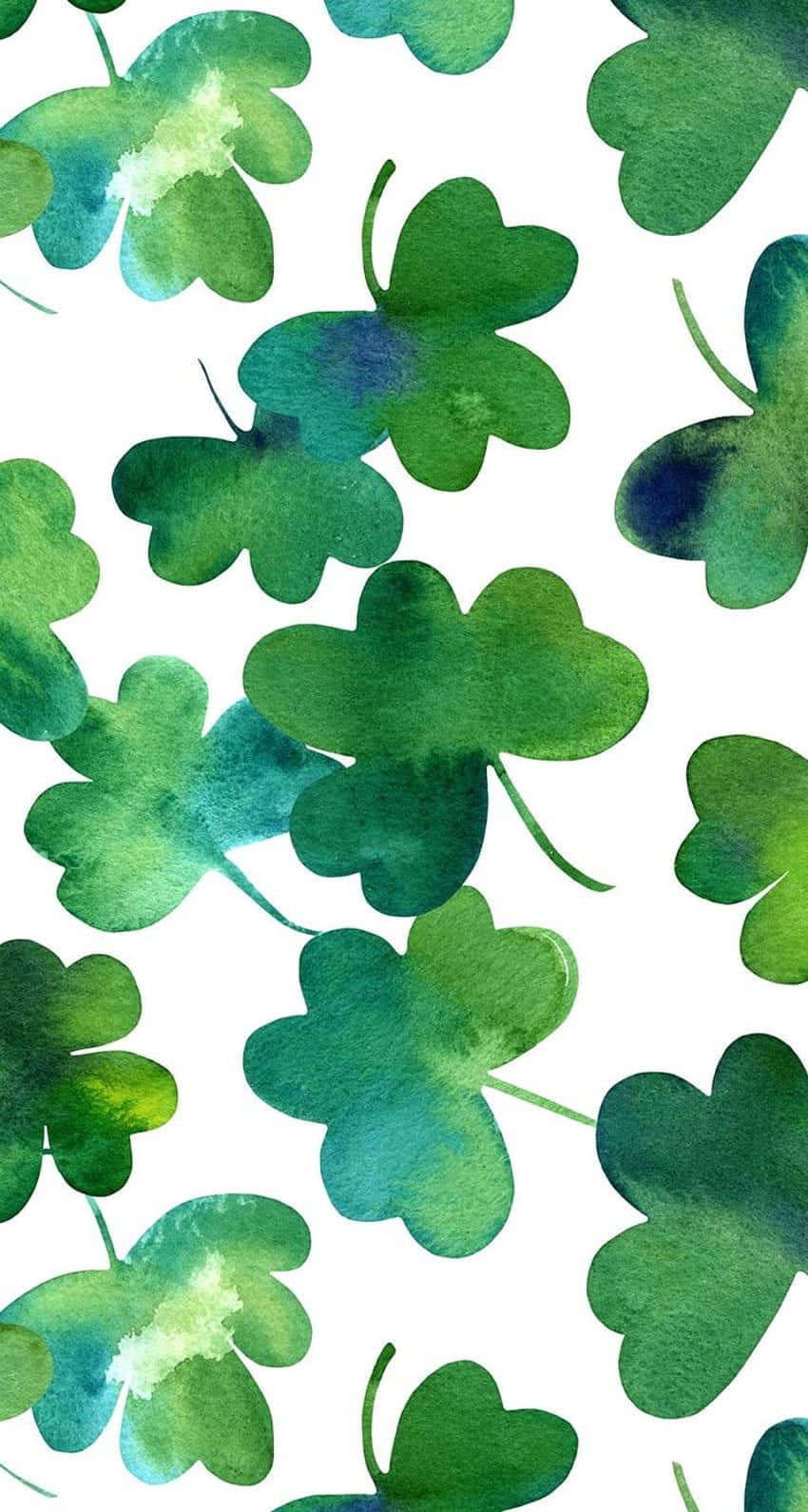 Watercolor Shamrock Pattern.jpg Wallpaper