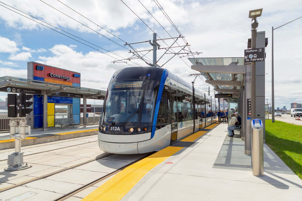 Waterloo Conestoga Station Light Rail Transit Wallpaper