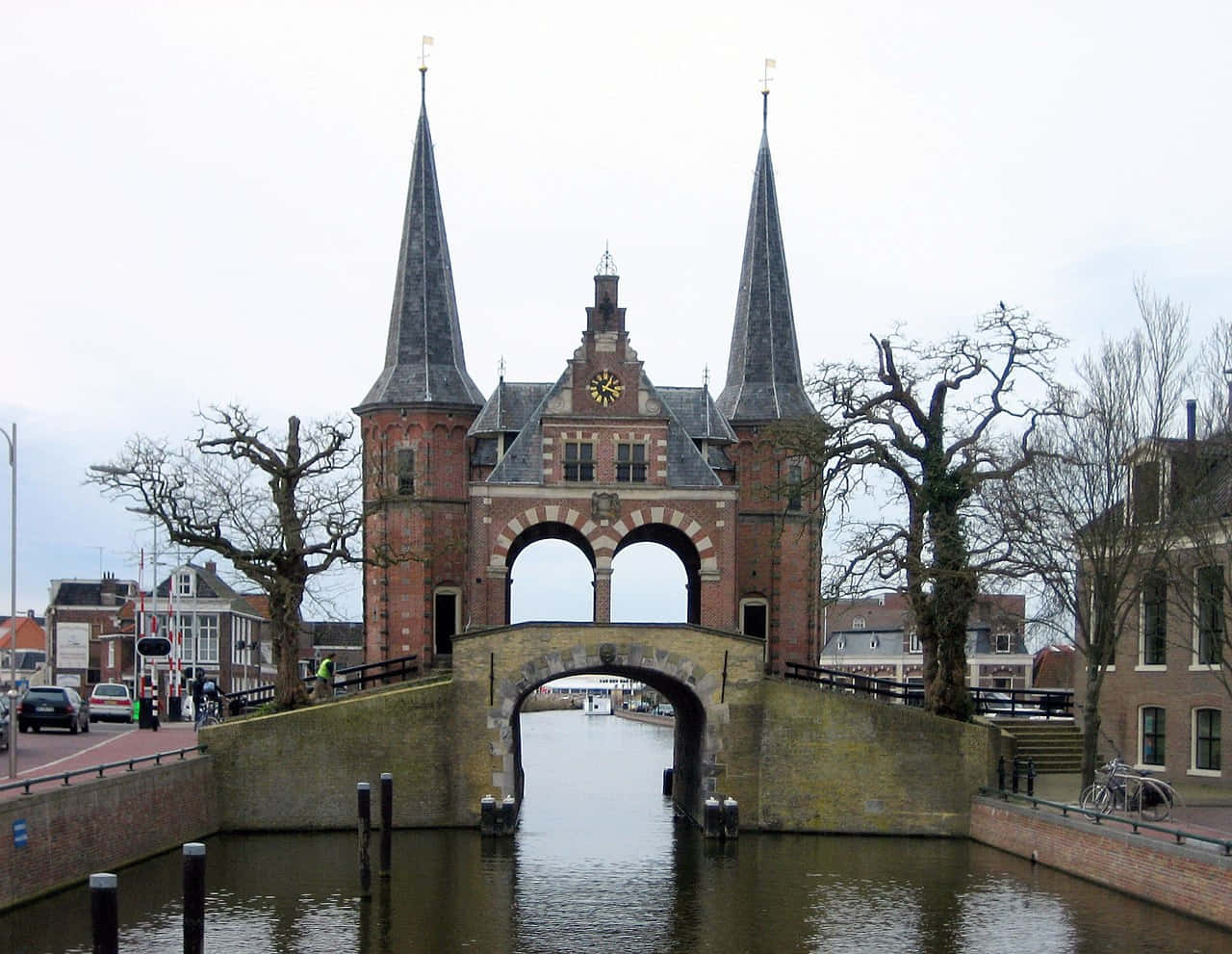 Waterpoort Gate Sneek Netherlands Wallpaper