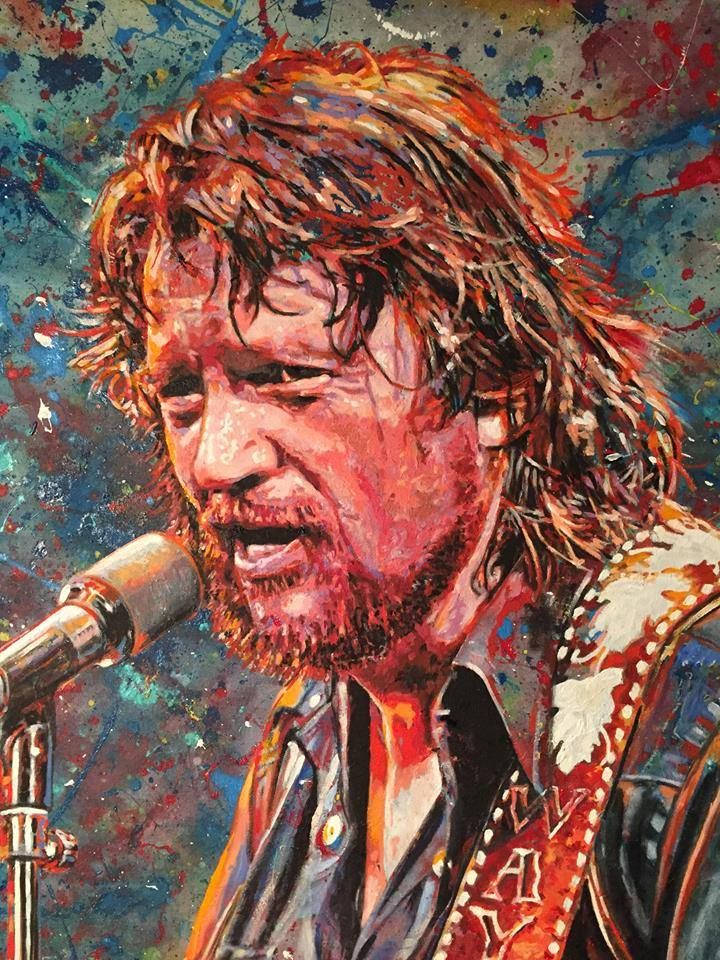 Waylon Jennings Painting Wallpaper