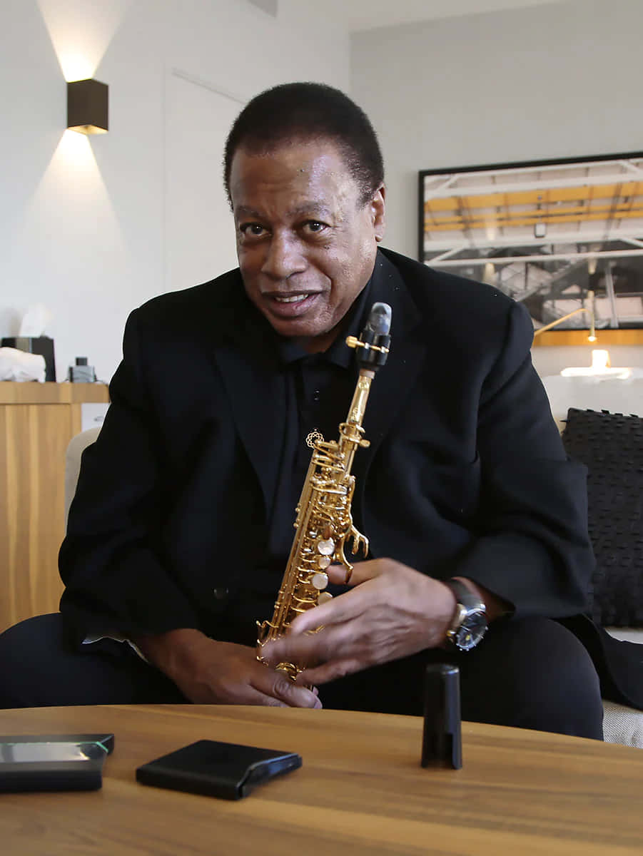 Wayne Shorter Performing On Stage Wallpaper