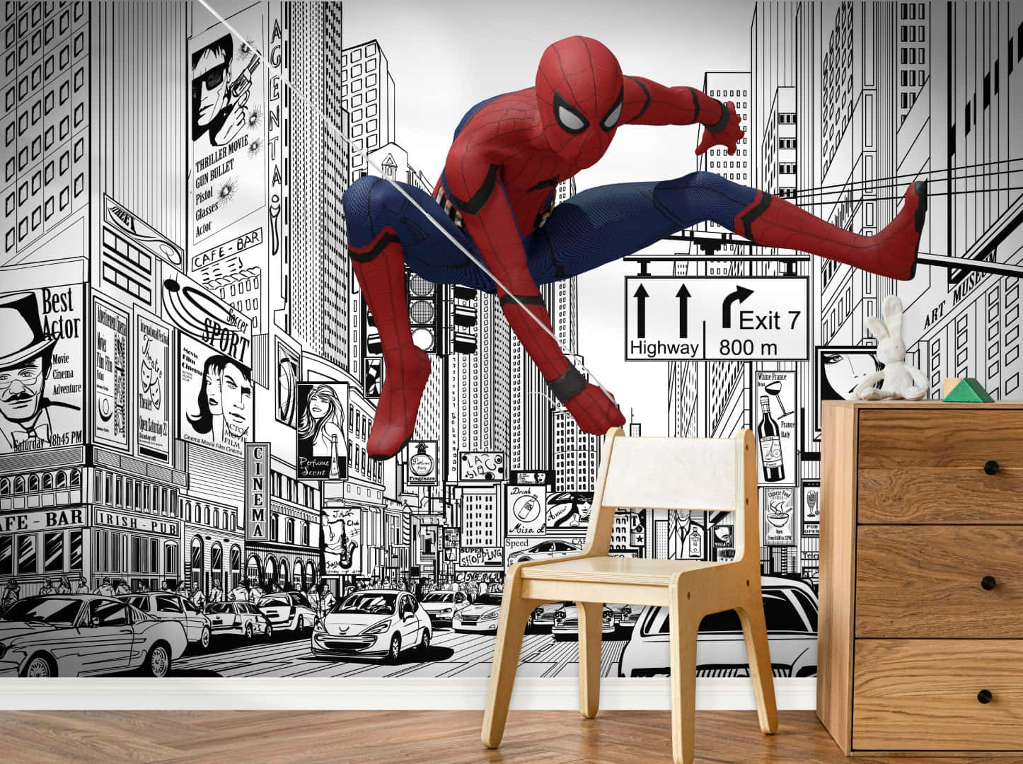 Web-slinging Superhero In Action Wallpaper