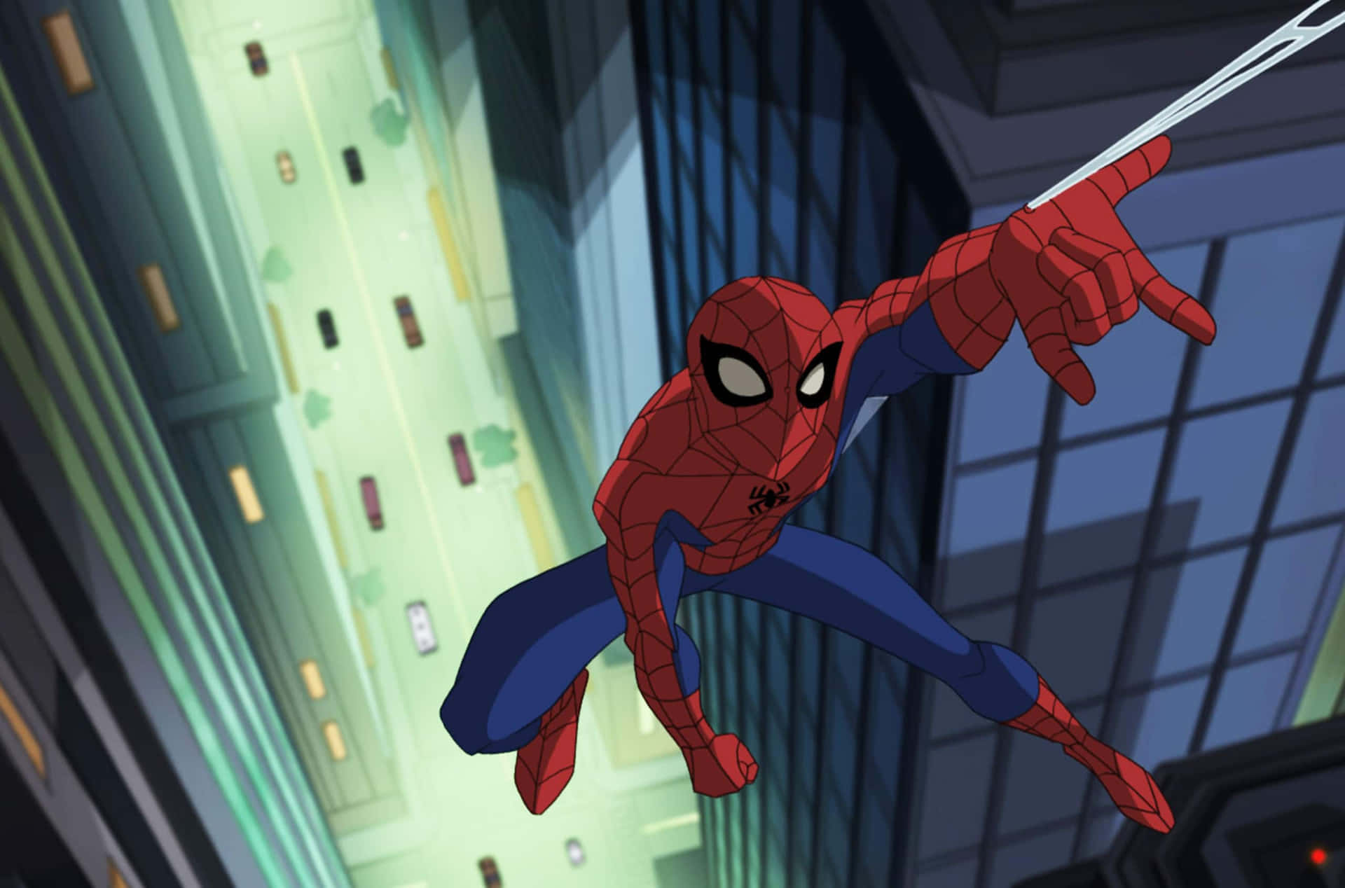 Web-slinging Superhero In Action Wallpaper