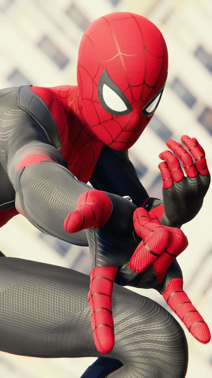 Web-slinging Superhero In Action Wallpaper