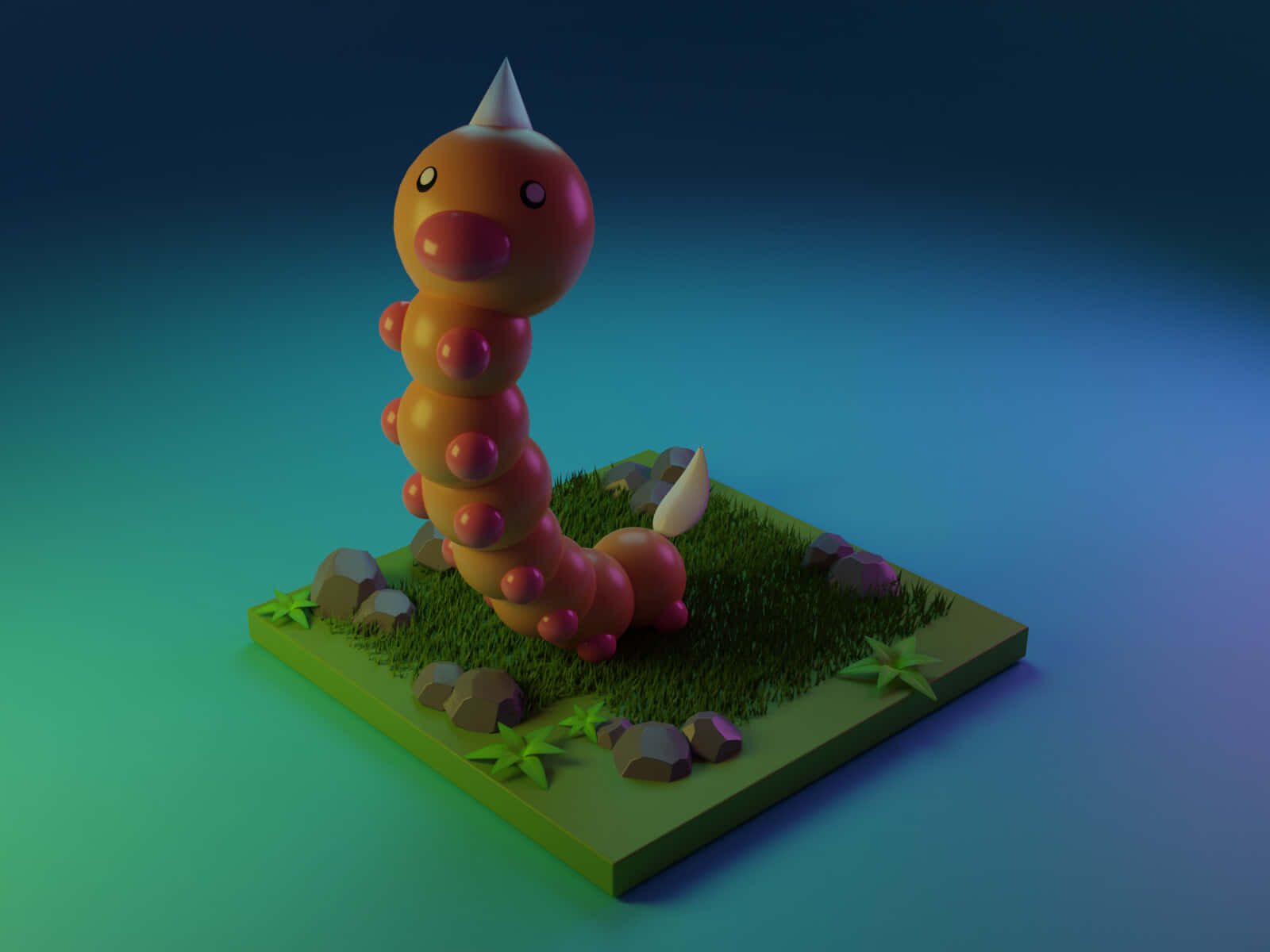 Weedle Pokemon3 D Render Wallpaper