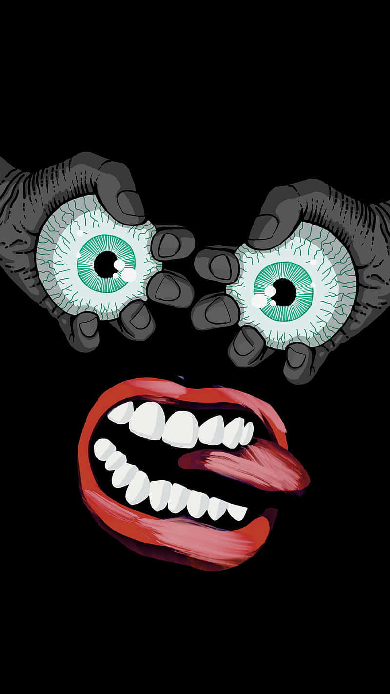 Weird Pfp Of Eyeballs On Hand Wallpaper