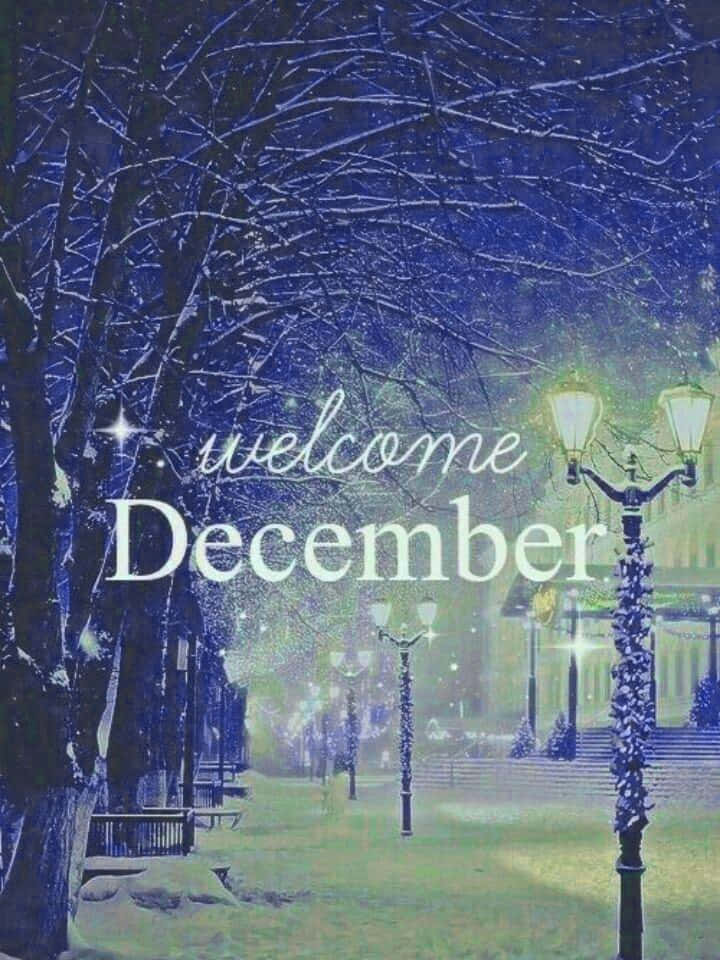 Welcome December Aesthetic Winter Wallpaper