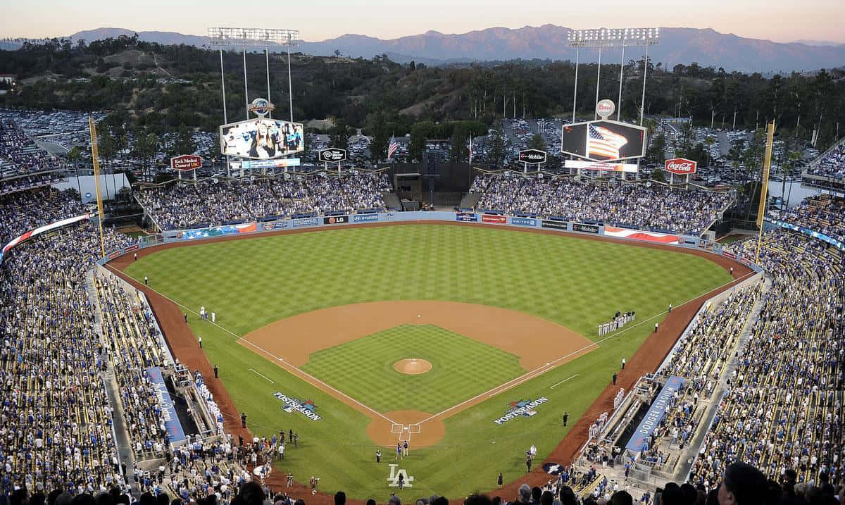 Welcome To Dodger Stadium - Home Of The Los Angeles Dodgers Wallpaper