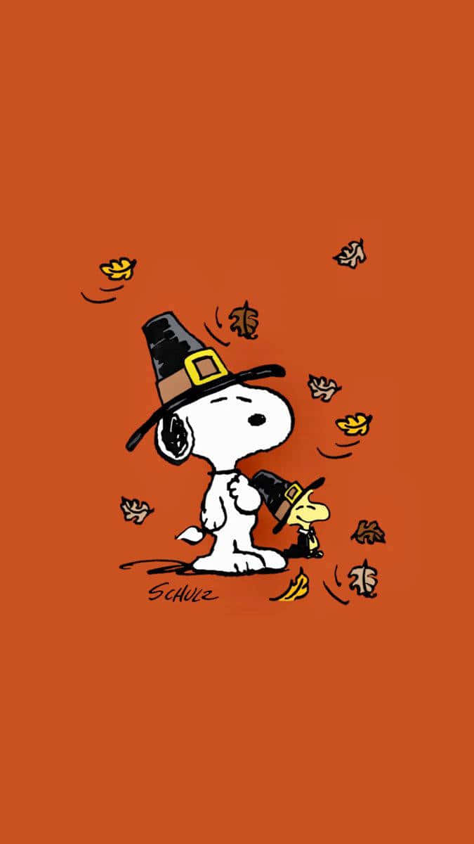 Welcome To The Cozy Season Of Autumn With Snoopy Wallpaper