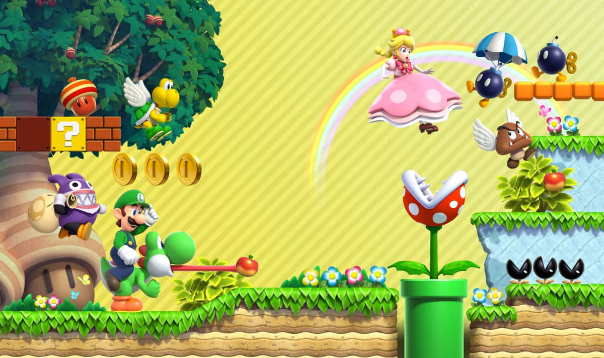 Welcome To The Vibrant Mushroom Kingdom! Wallpaper