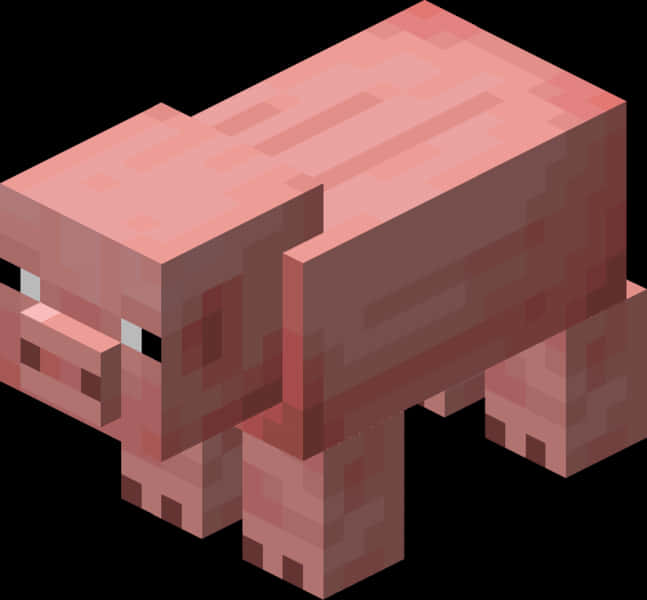 Welcome To The World Of Minecraft Pig! Wallpaper