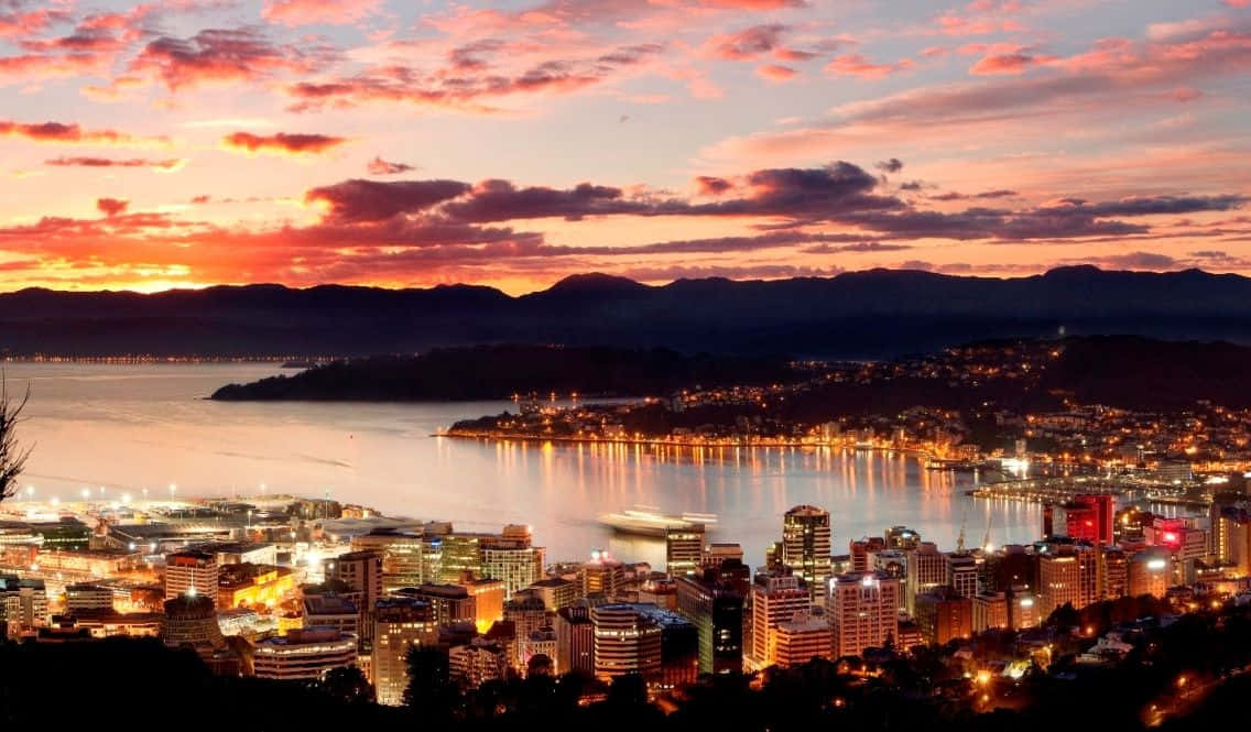 Wellington Cityscapeat Dusk Wallpaper