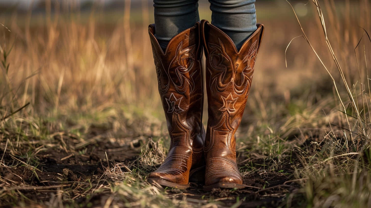 Western Cowboy Boots Outdoors Wallpaper