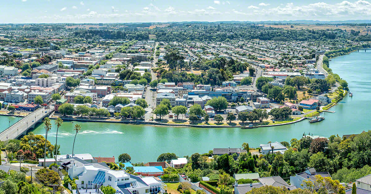 Whanganui River Cityscape Wallpaper