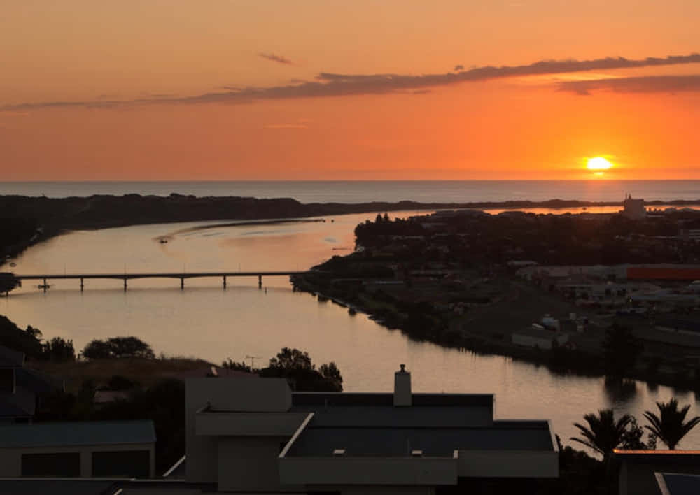 Whanganui River Sunset Wallpaper