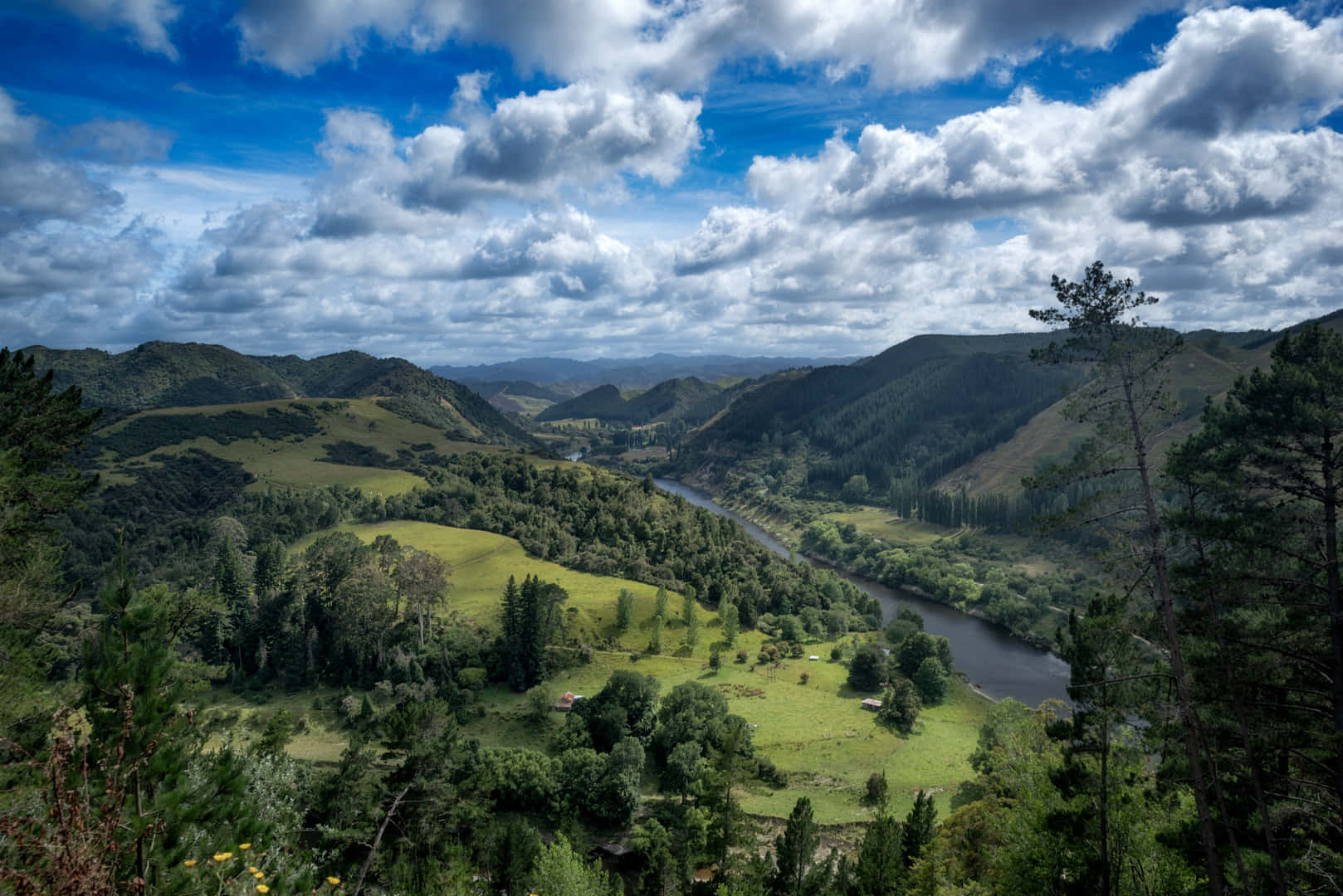 Whanganui River Valley New Zealand Wallpaper