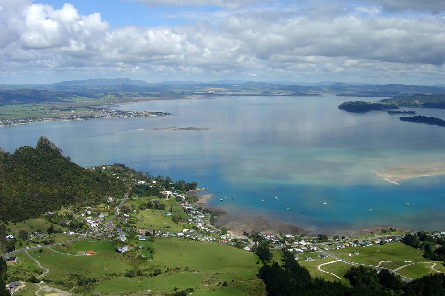 Whangarei Coastal Aerial View New Zealand Wallpaper