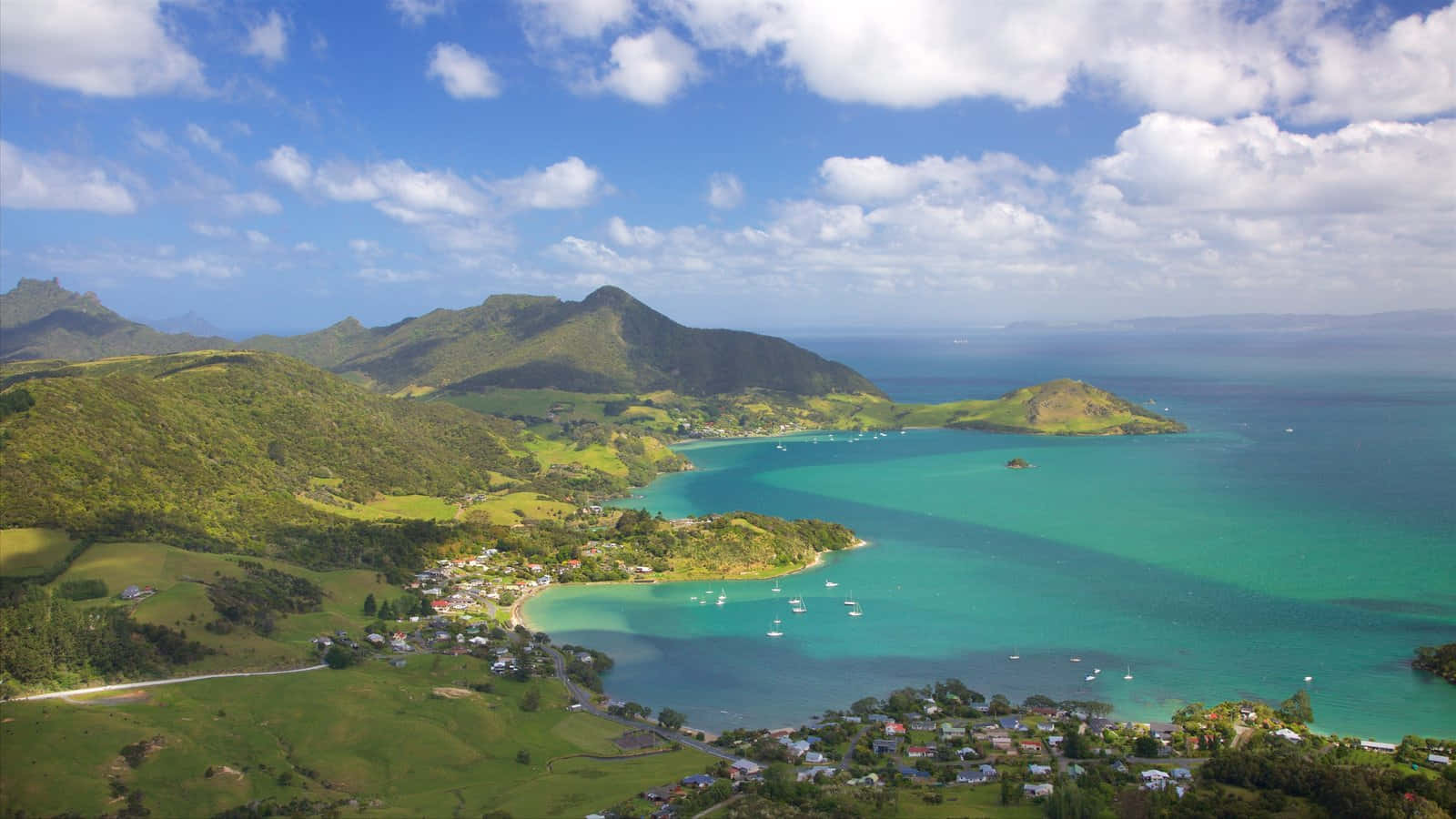 Whangarei Coastal Aerial View New Zealand Wallpaper