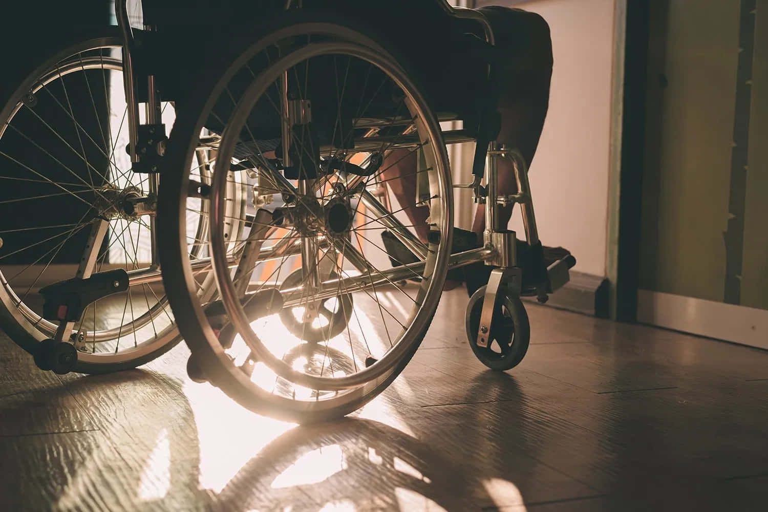 Wheelchairin Sunlit Room Wallpaper