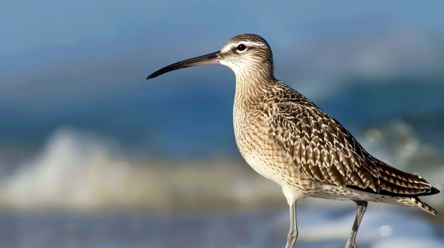 Whimbrel Shorebird Seaside Wallpaper