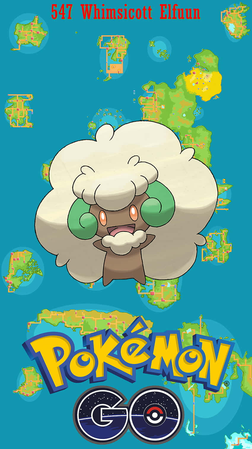 Whimsicott Pokemon Maps Wallpaper