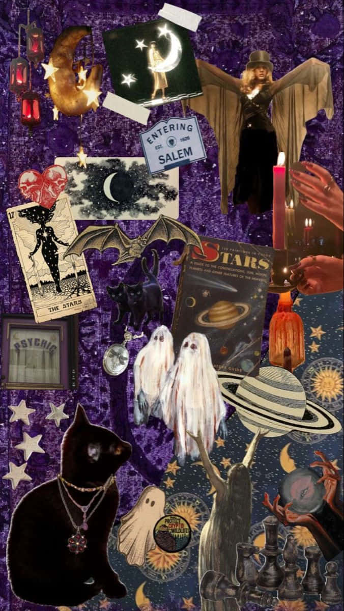 Whimsigoth Collage Aesthetic Wallpaper