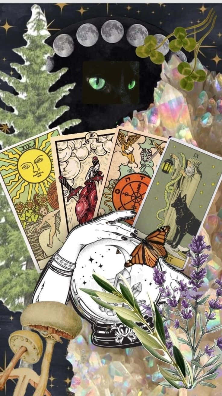 Whimsigoth Tarot Collage Wallpaper