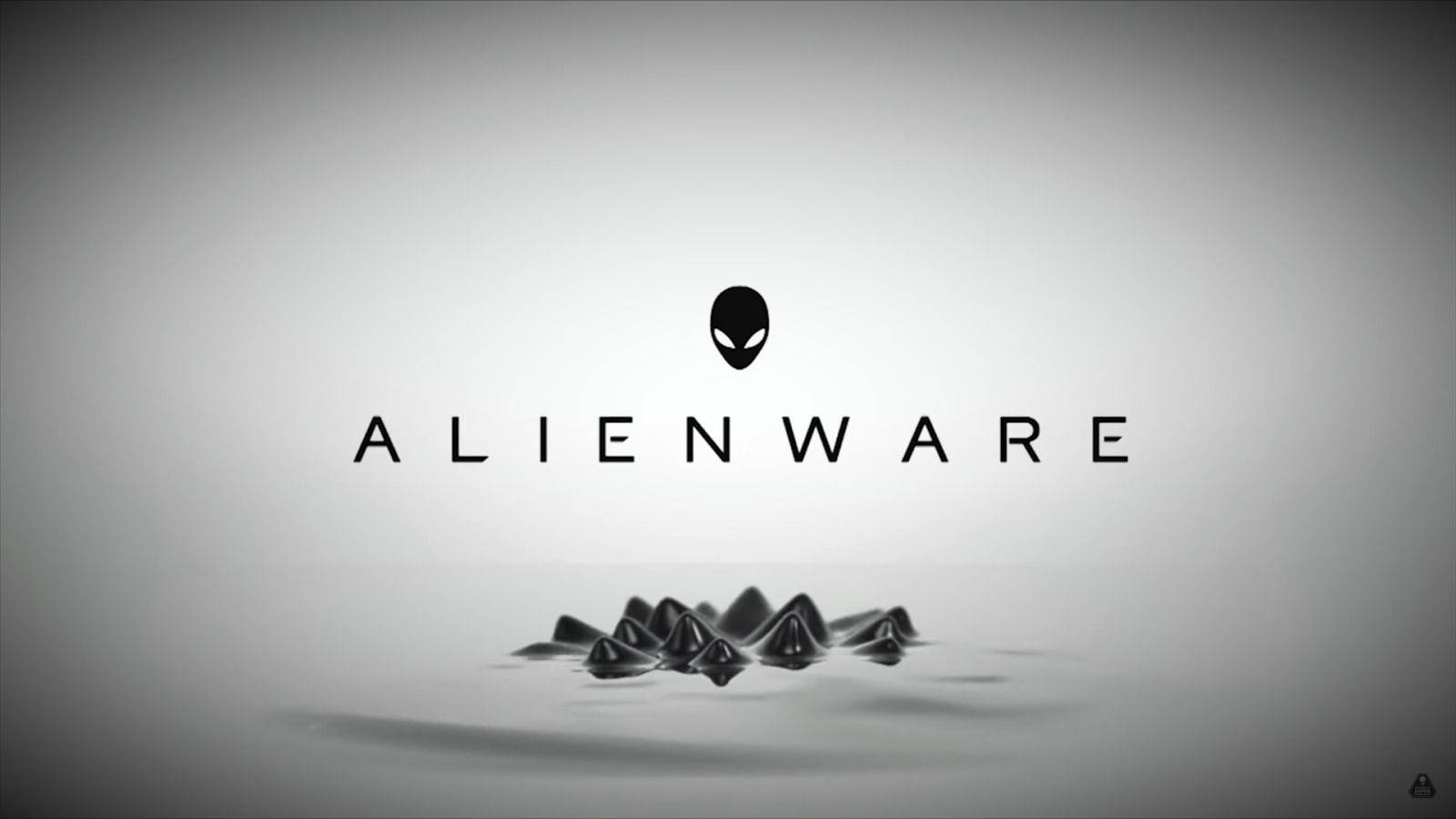 White Alienware Black Water Wallpaper