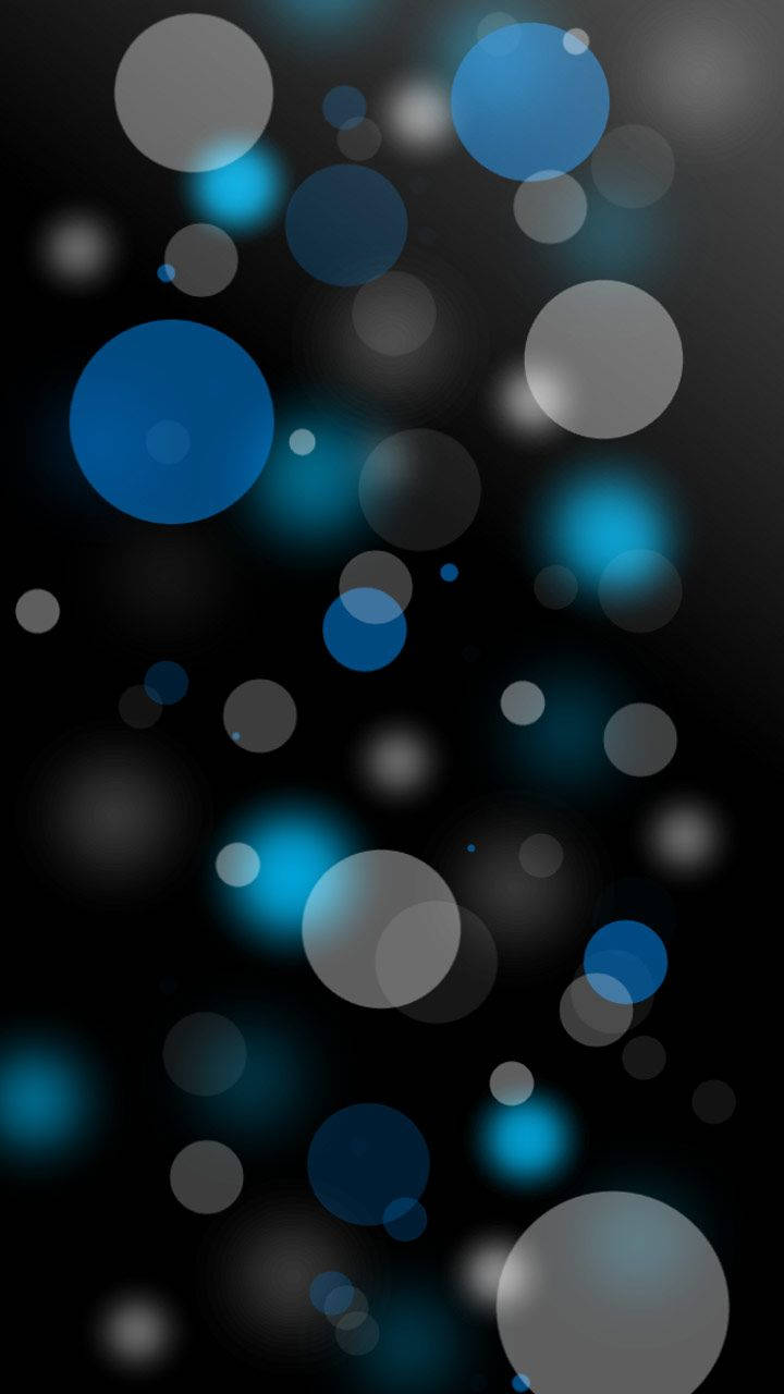 White And Blue Backscatter Orb Samsung Wallpaper