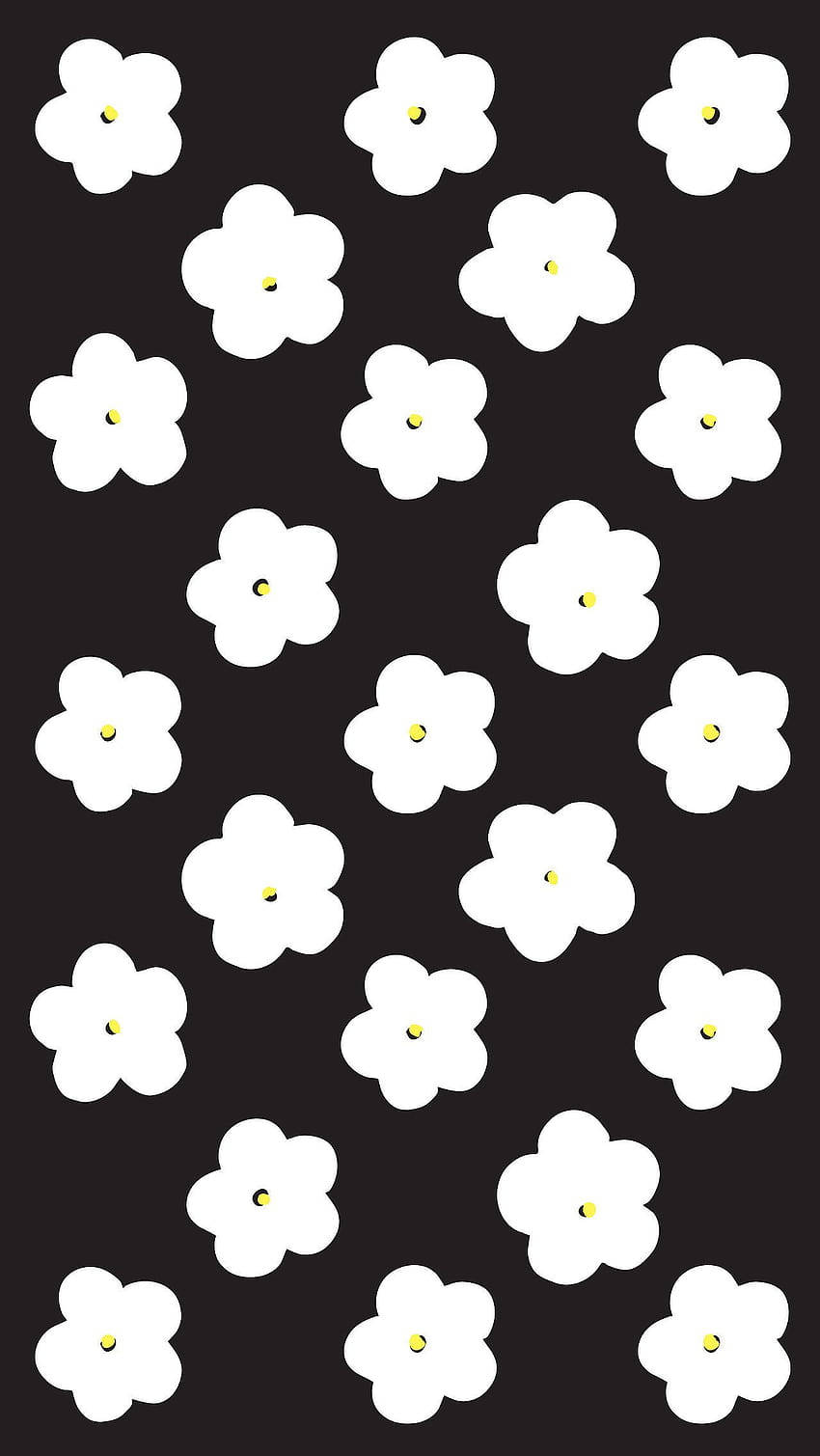 White Flower Iphone Graphic Art Wallpaper