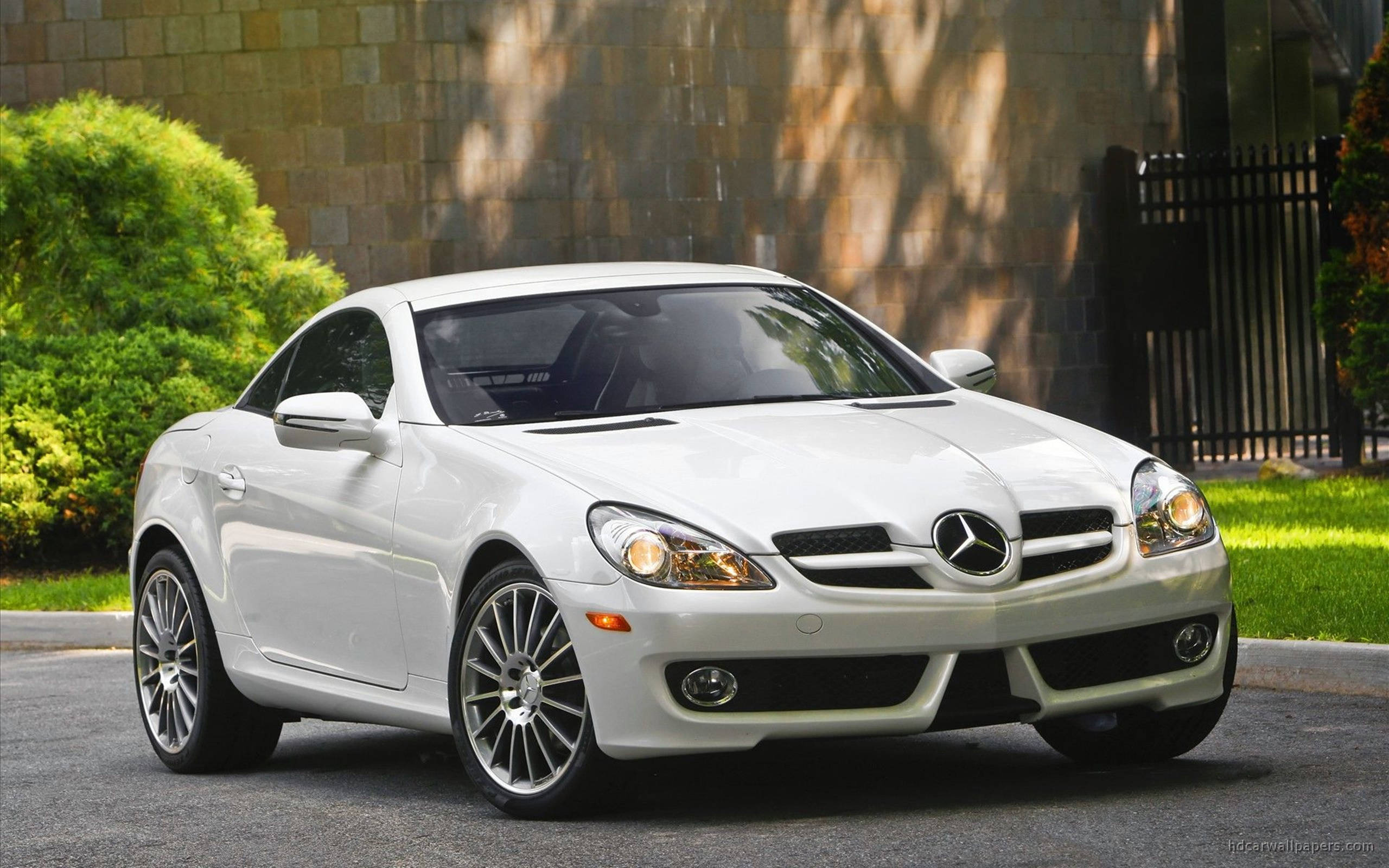 White Mercedes-benz Slk Class Hd Wallpaper