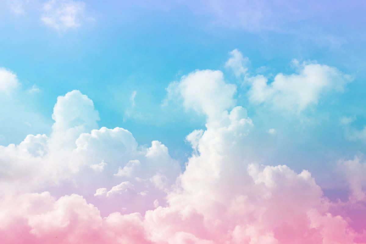 White Pink Cotton Candy Wallpaper