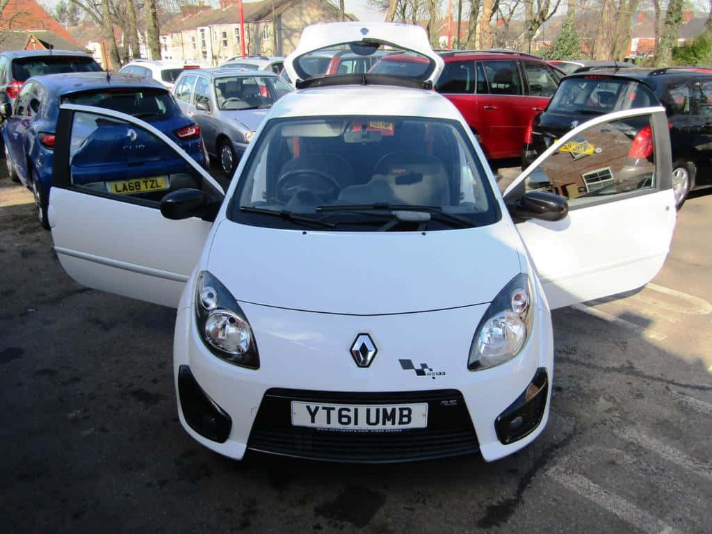 White Renault Twingo Parked Wallpaper