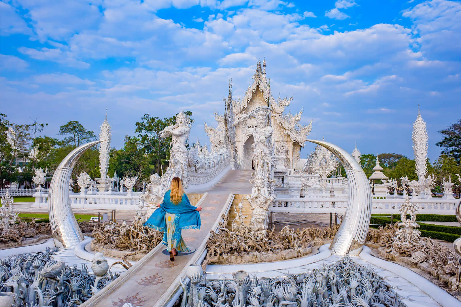 White Temple In Chiang Rai. Wallpaper