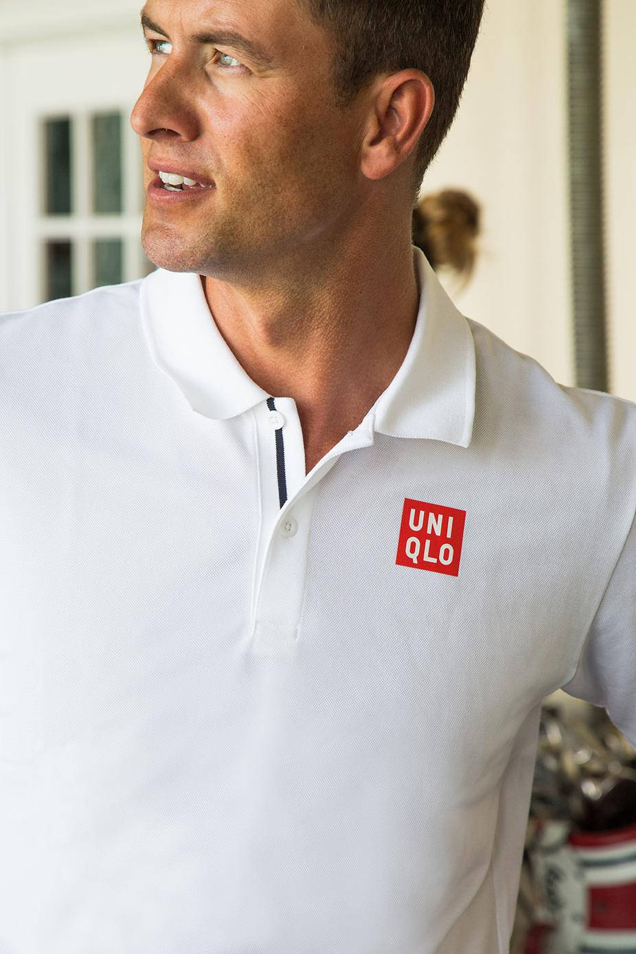 White Uniqlo Polo Adam Scott Wallpaper