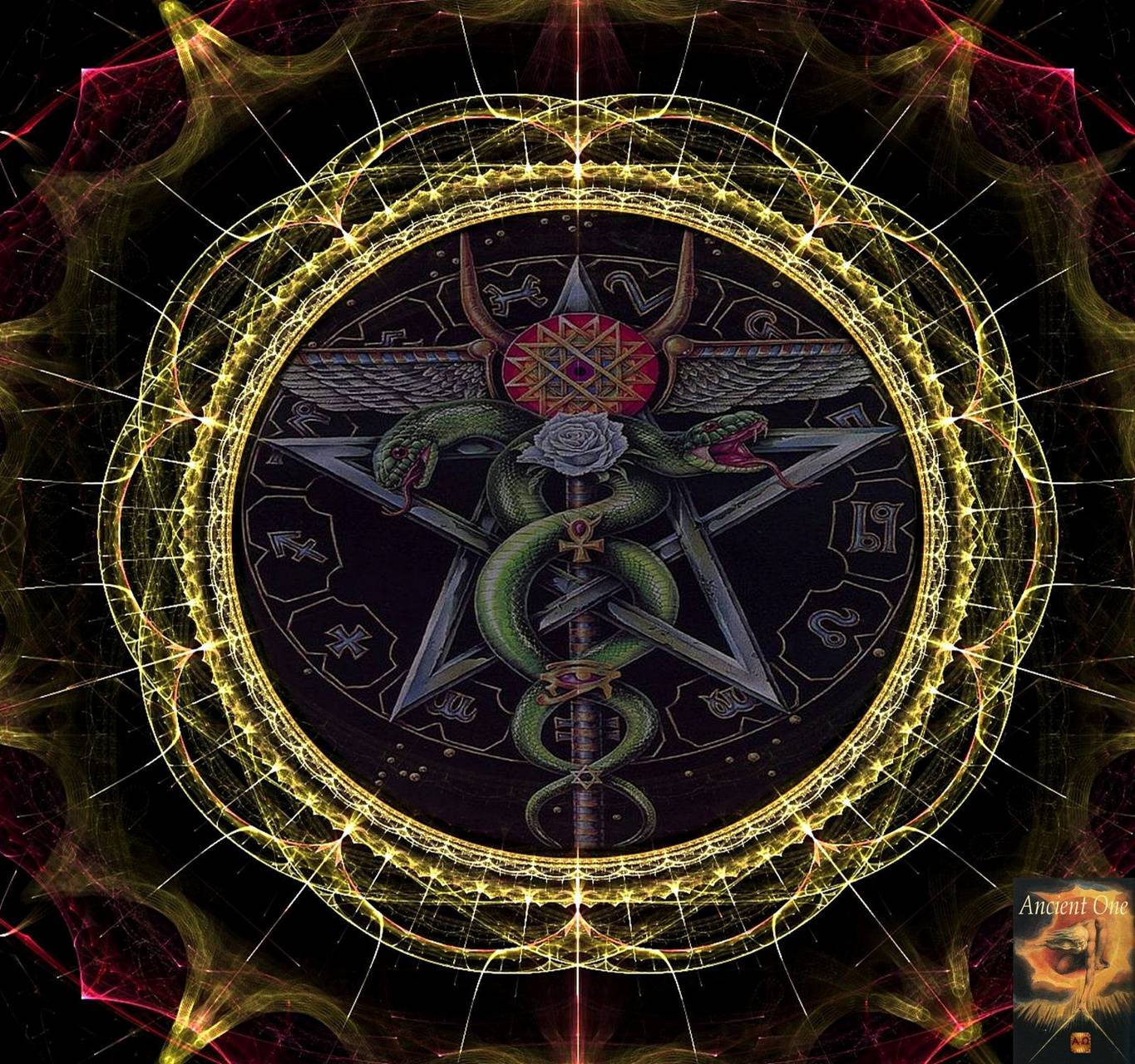 Wiccan Caduceus Art Wallpaper